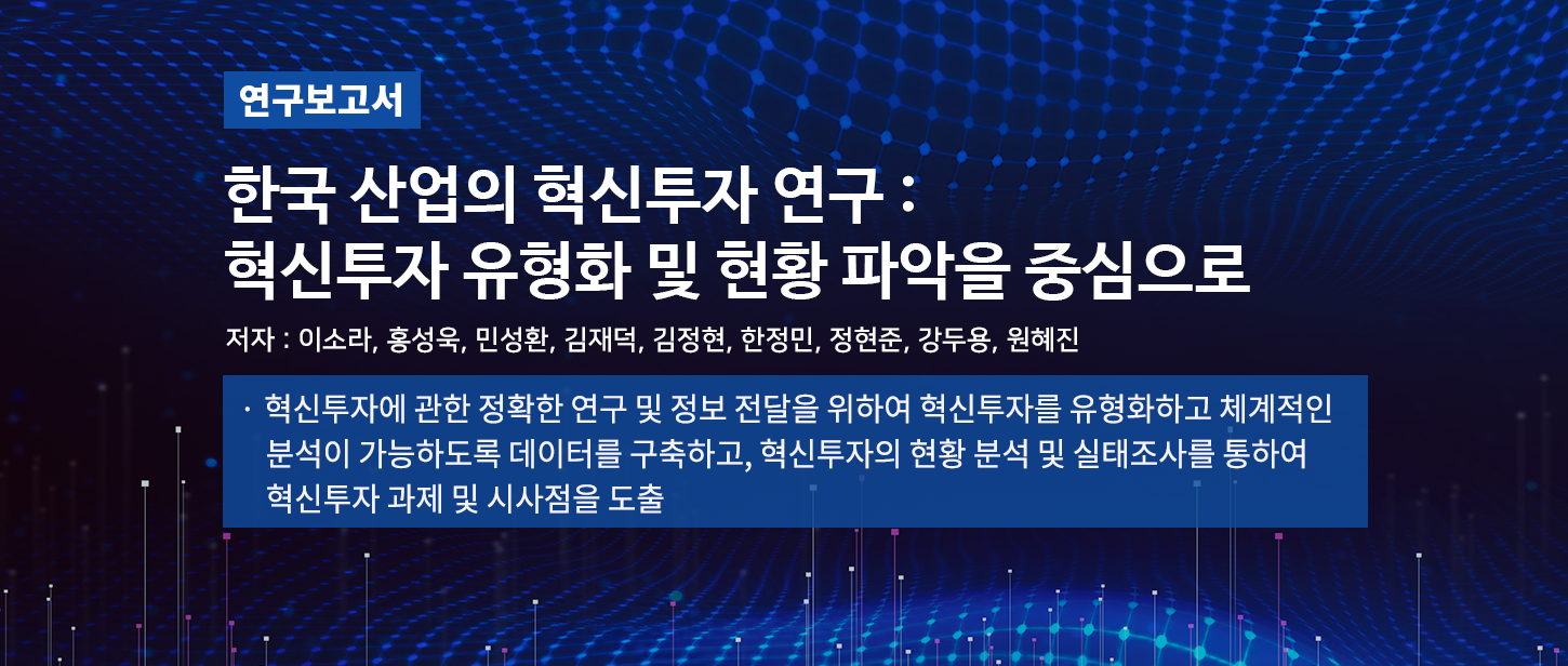 [연구보고서]한국 산업의 혁신투자 연구 : 혁신투자 유형화 및 현황 파악을..